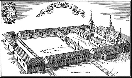 Bild: Das Alte Schloss, Stich von 1687