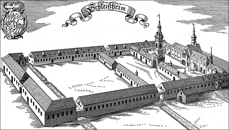 Bild: Das Alte Schloss, Stich von 1687