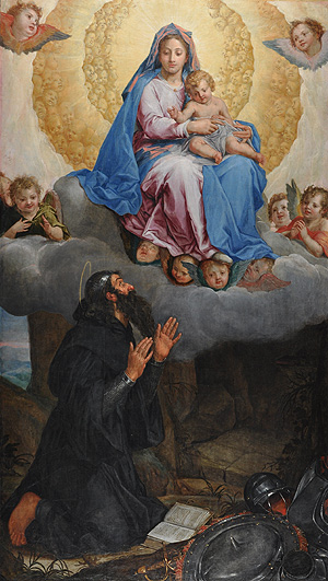Bild: Marienvision des heiligen Wilhelm