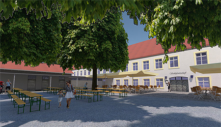 Bild: Entwurf Schlossgaststätte Schleißheim, © g|s Architekten PartG mbB