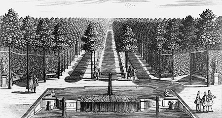 Picture: Engraving "Cascade and pall mall alley"