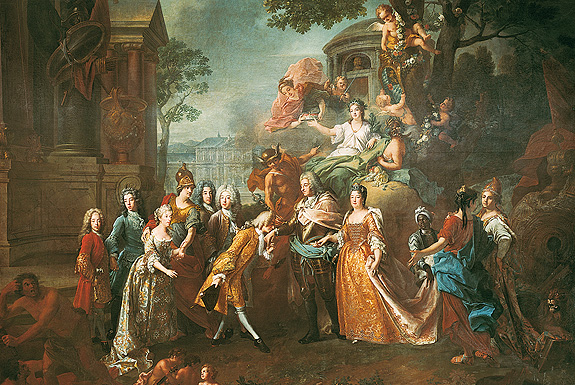 Picture: Allegory of Elector Max Emanuel being reunited with his family
