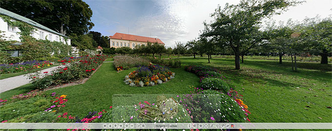 External link to the virtual tour on Dachau Palace and Court Garden